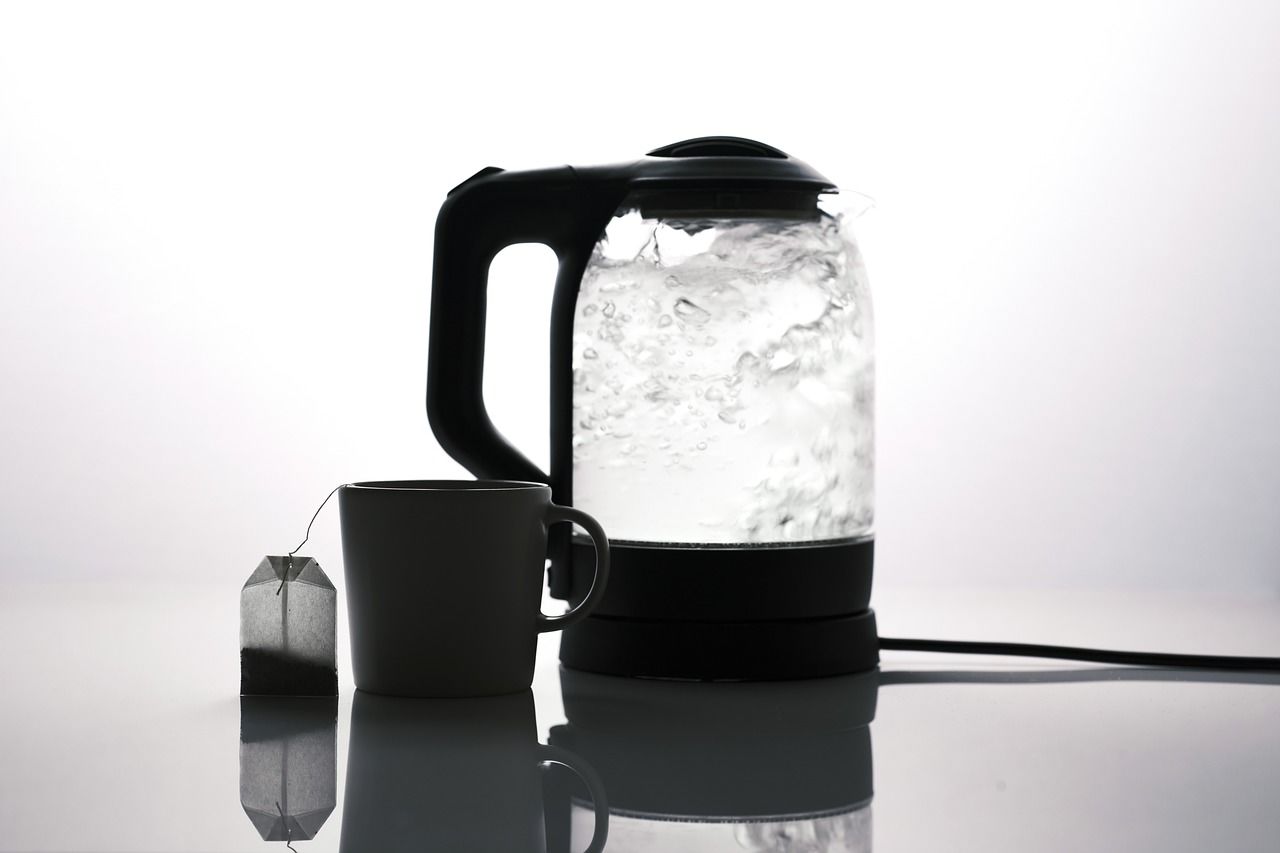 Opgewarmd kokend water